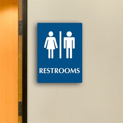 Stainless Steel Restroom Signage, Packaging Type: Box img