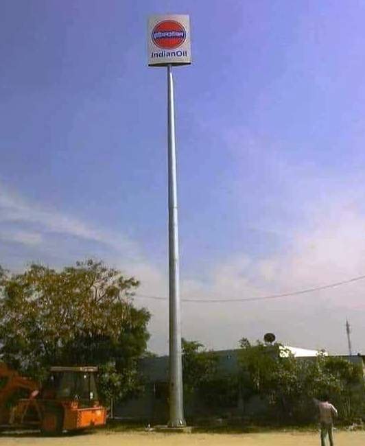 20 Meter High Mast Sign Board Pole