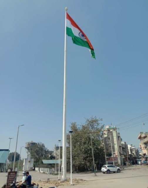 Floor Mild Steel Bajaj Flag Pole & Signage Pole