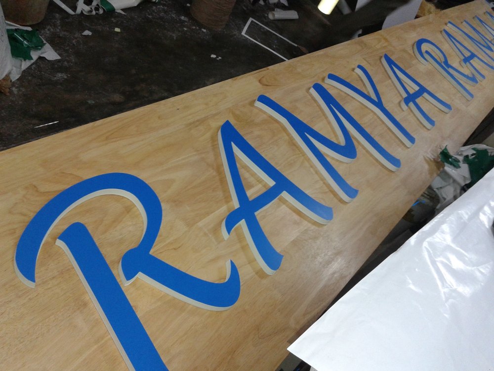 Wood And Foam Based Sign Board