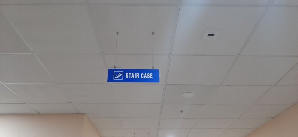 3mm Blue Hanging Signage Board, For Office