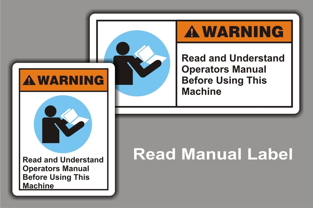 Read Manual Safety Decals