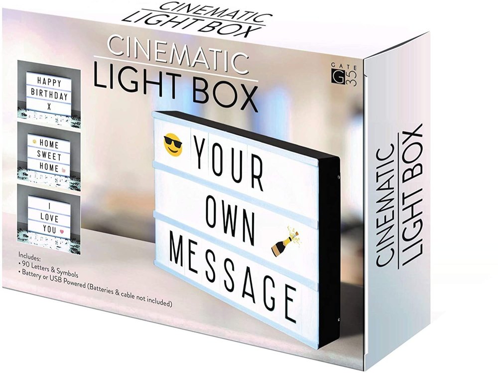 Plastic Rectangular Cinematic Light Box With Letters, Size: A4