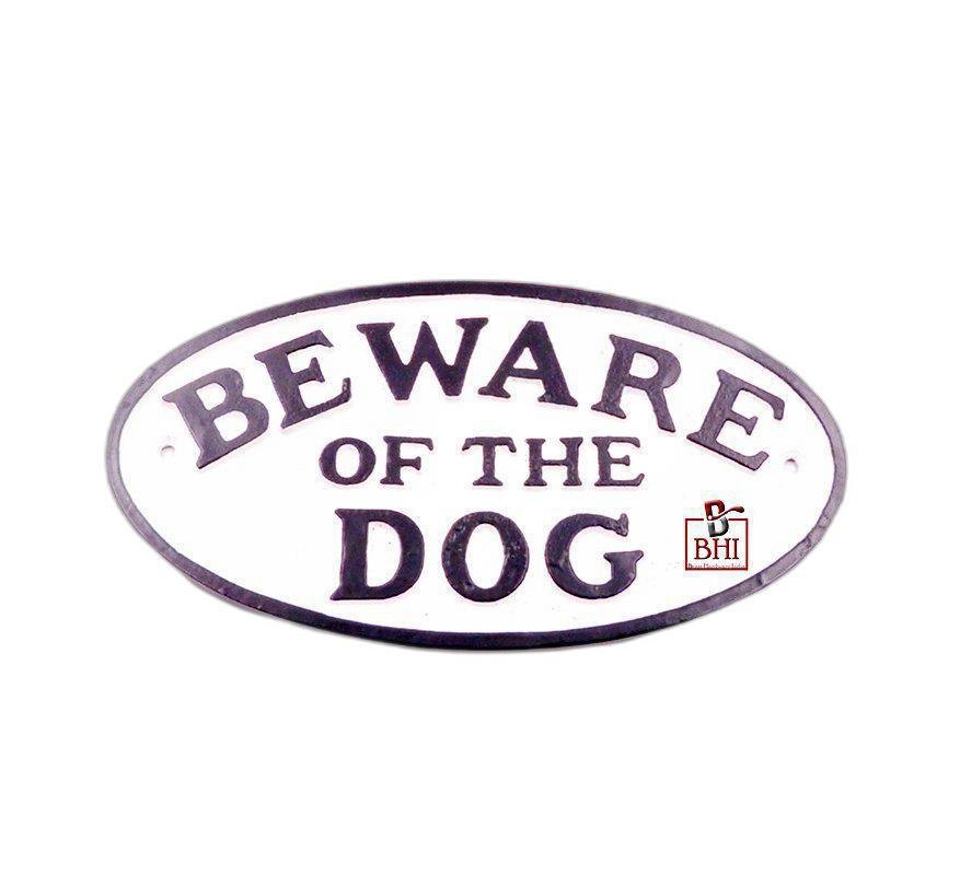 DOOR SIGN-BEWARE OF THE DOG (OVAL)