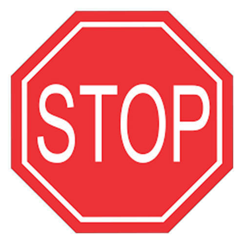 Retro-reflective Red Stop Sign Board, Shape: Octagonal, 900mm