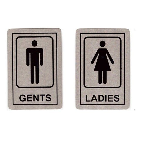 Aluminum Toilet Sign Boards, Shape: Rectangular