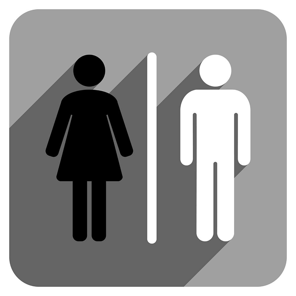 Aluminum Toilet Sign Board, Shape: Rectangular