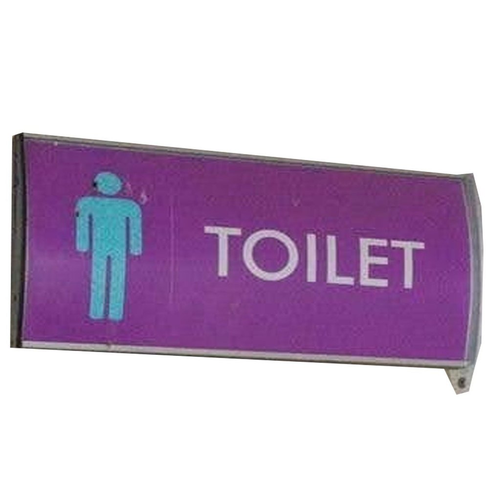 Alphabet Acrylic Toilet Sign Board, Shape: Rectangular