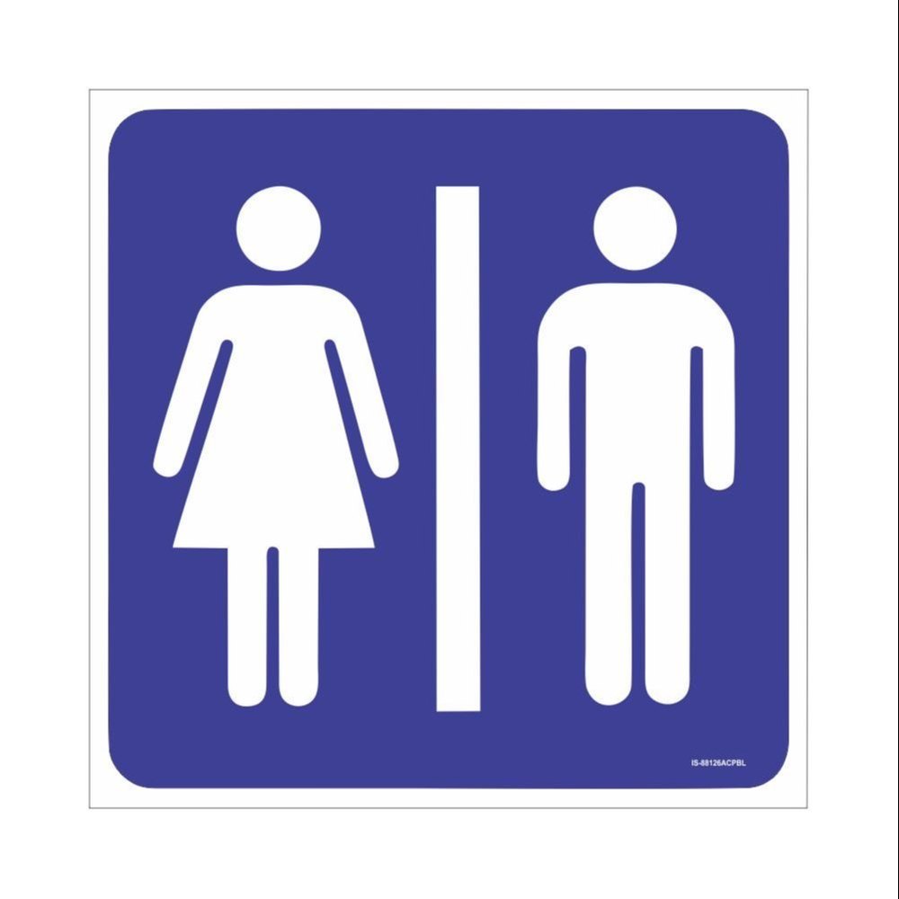 Acrylic Washroom Signage, Shape: Square