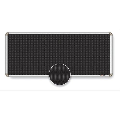 Aluminum Alphabet Perforated Black Display Board, Shape: Rectangular