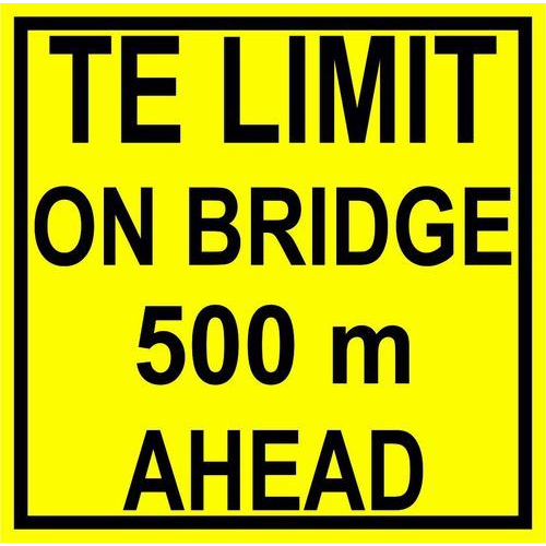 Yellow And Black Aluminium Railway Te Limit Sign Board, Shape: Square