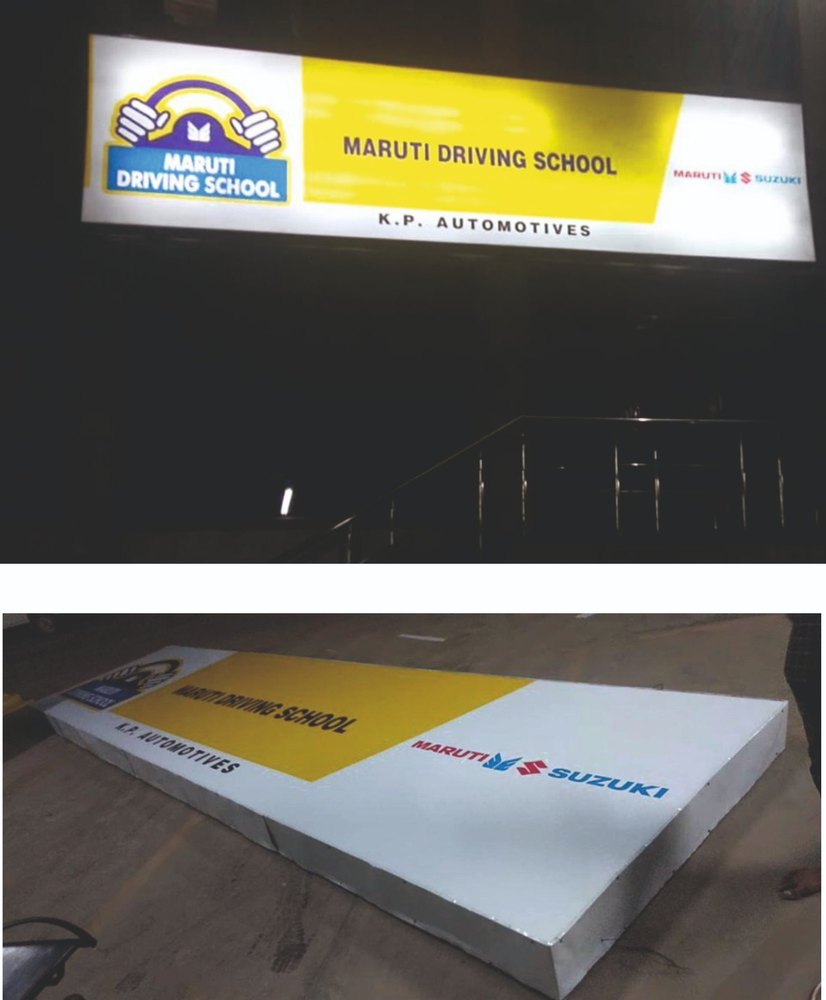 Stainless Steel LED Glow Sign Board, For Advertising