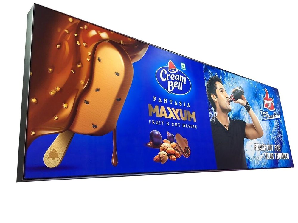 Acrylic LED Fabric Signage, For Advertising, Shape: Rectangle