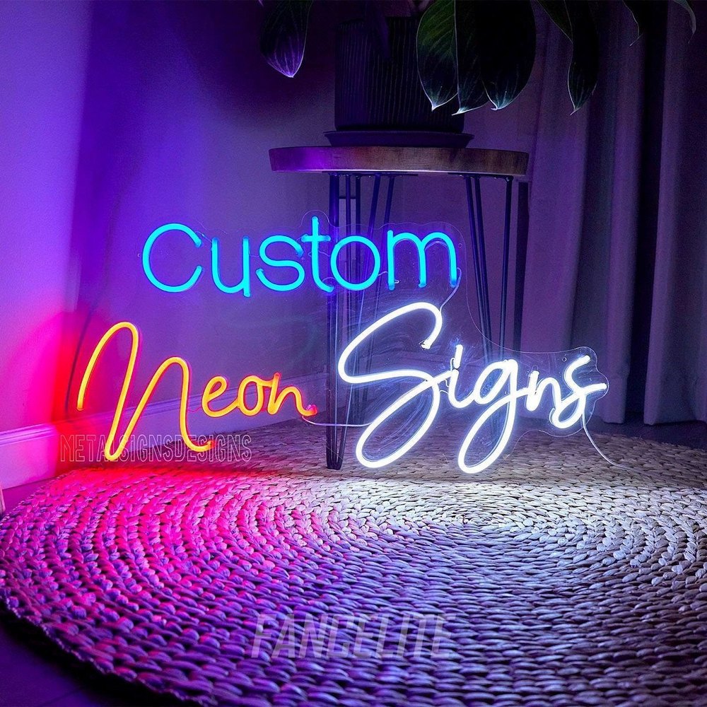 Acrylic LED Neon Lights Sign, For Branding And Decorating