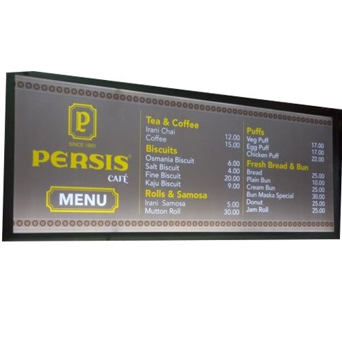 Rectangle Hotel Menu LED Clip On Board