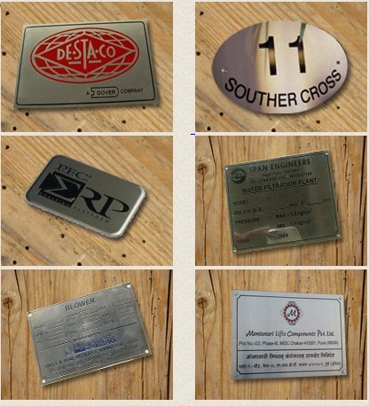 Rectangular Stainless Steel Nameplates