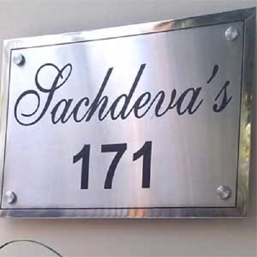 Stainless Steel Name Plate, For Home