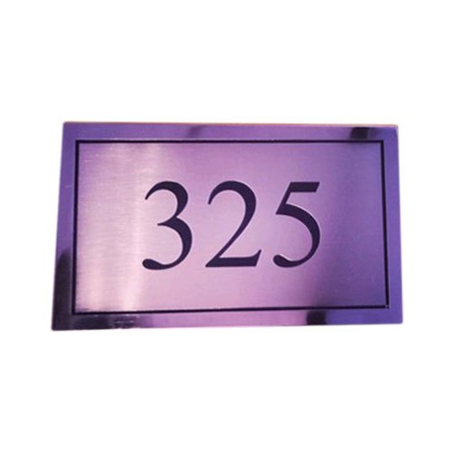 Silver 304 Stainless Steel Wall Mounted Number Plate