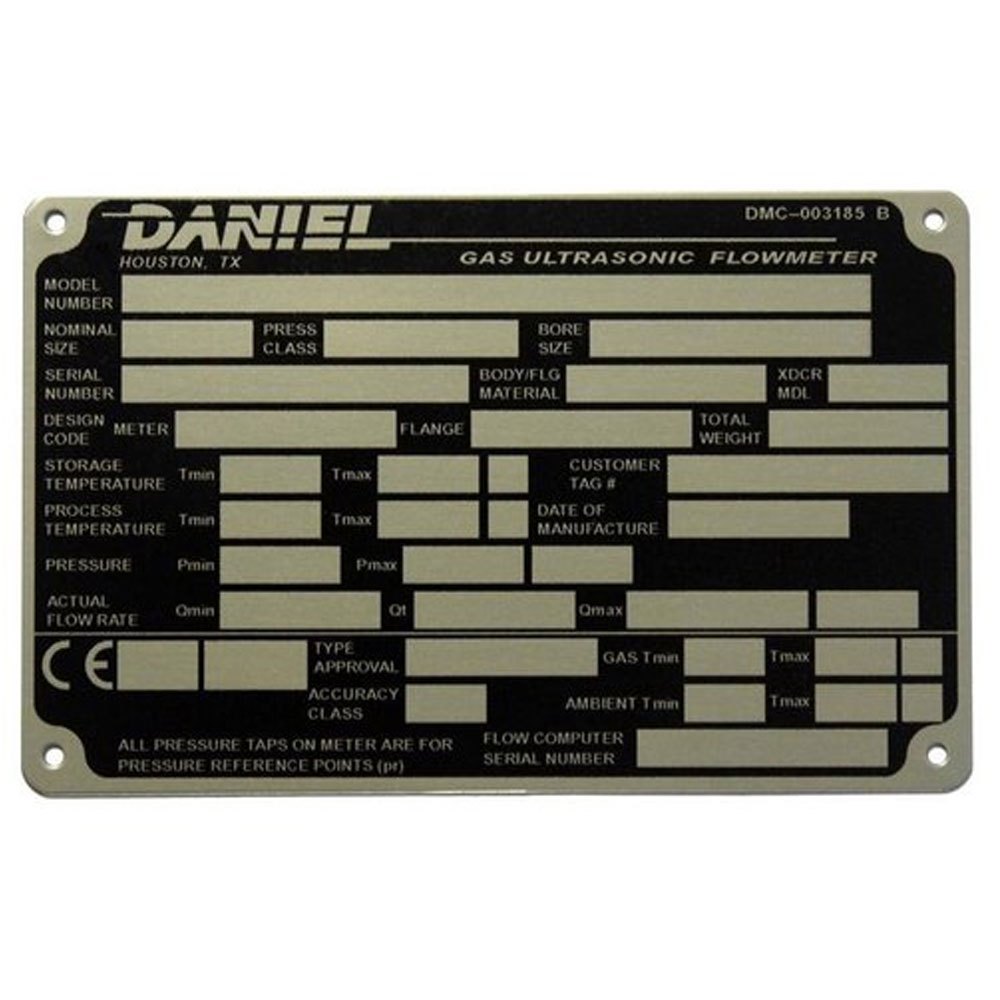 Anodized Aluminum Nameplates, For Industrial