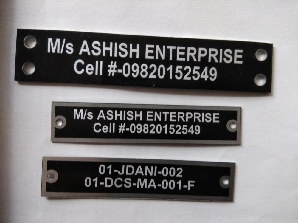 Anodized Aluminum Nameplates, For Industrial, 0.5MM