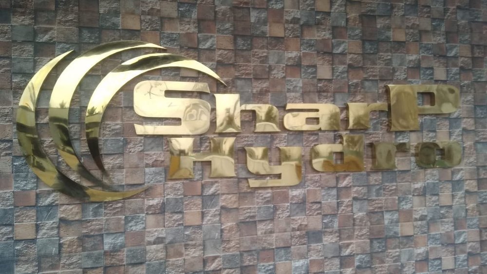 Golden Polished Metal Name Board Letter, For Advertisement