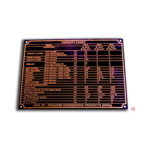 Ash G Copper Name Plate, Packaging Type: Packet