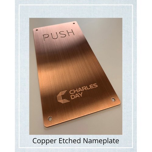 Brass Etching On Copper Name Plates, For Office