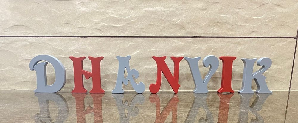 Wooden Handicrafts Red Capital Letter Freestanding