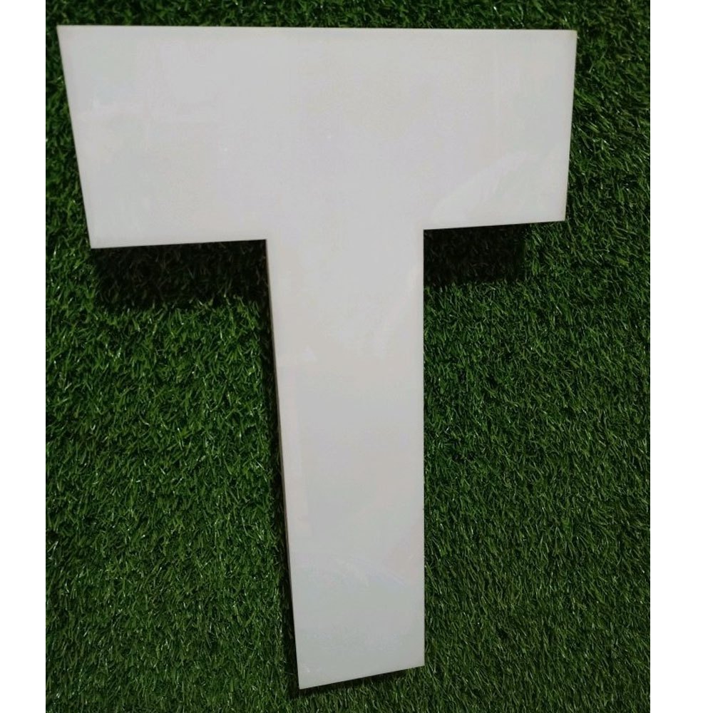 Outdoor White T 3D Acrylic Sign Letter, For Advertisement