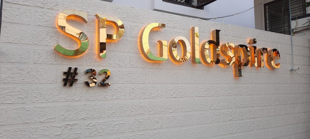 Polished Stainless Steel Metal Letter, For Advertisement