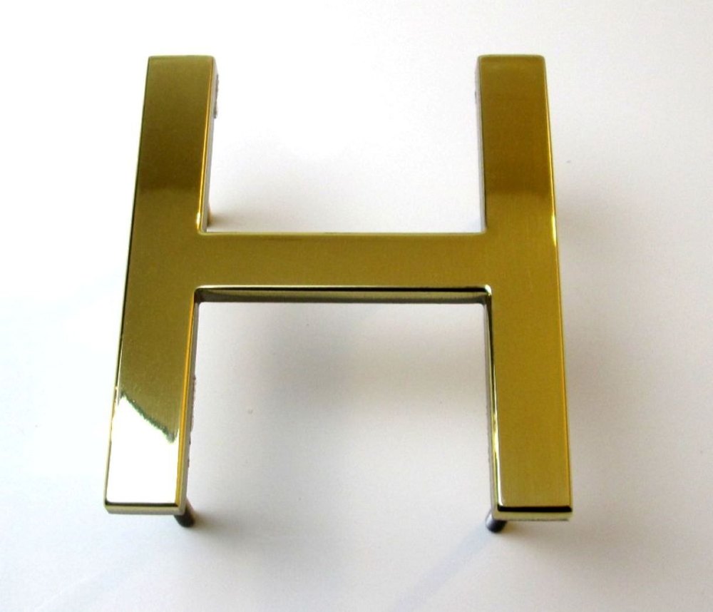 Golden Polished Titanium 3D Letter