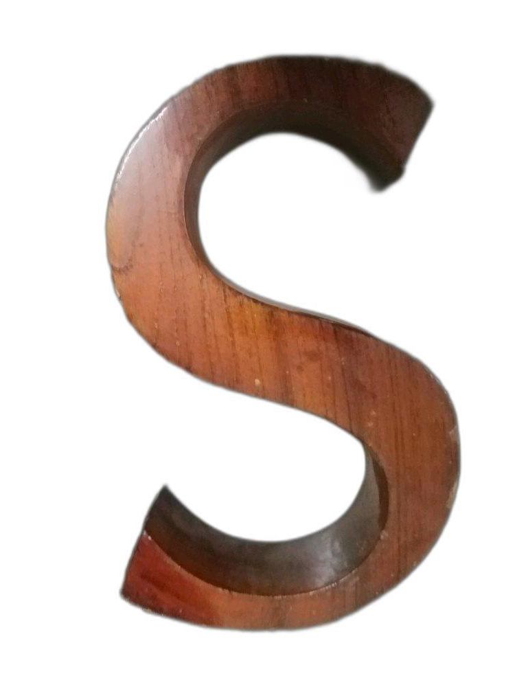 Polished Brown 3D Wooden Letter, For Advertising