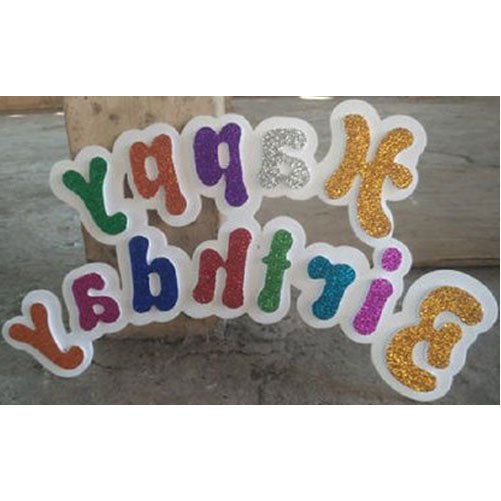 White Thermocol Foam Hanging Birthday Letters