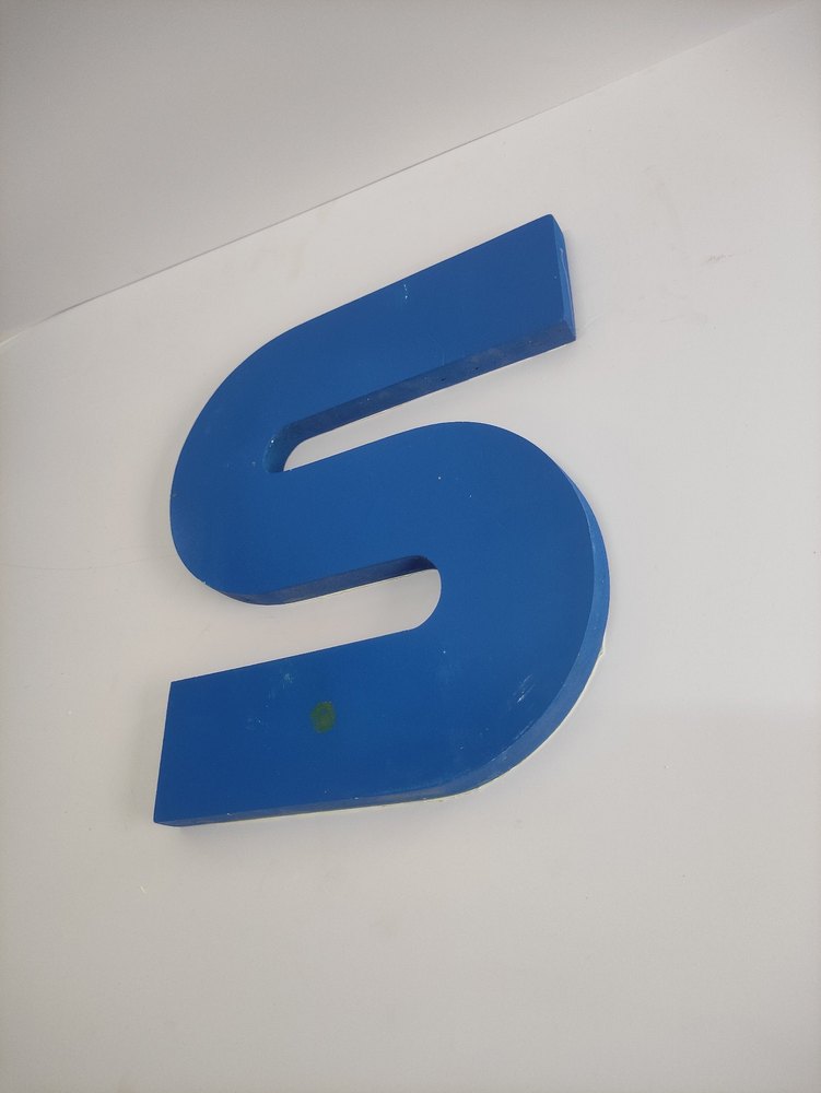 S Blue Plain Foam Letter, For Advertising