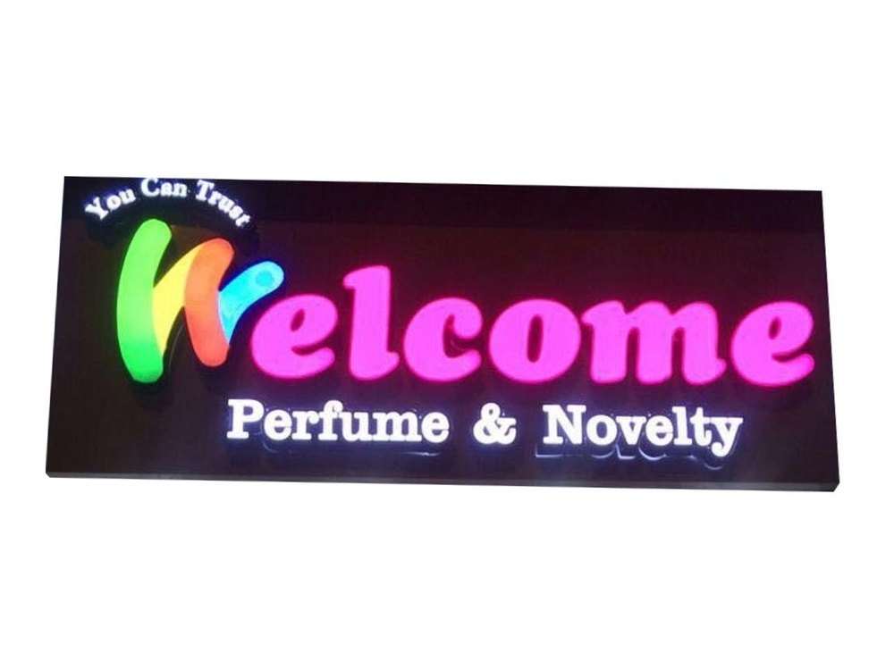 LED Rectangle Acrylic Glow Sign Board