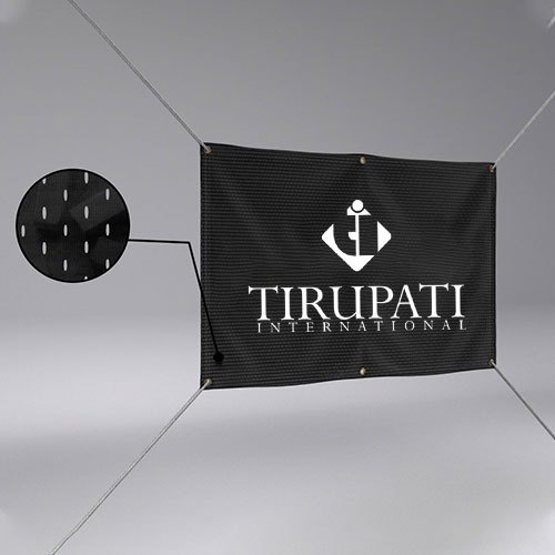 Black and White Fabric Banner Material, For Advertising