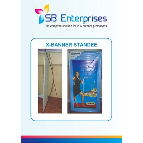 Printed Advertisement X Banner Standee, Rectangular