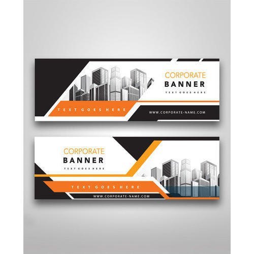 Rectangle White Corporate Banners, For Advertising