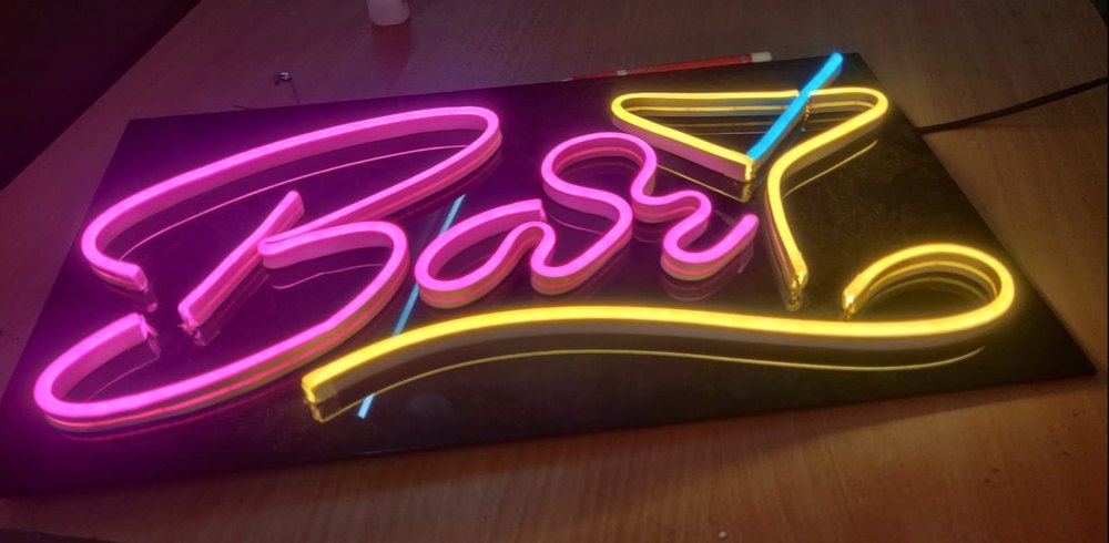 Graphics Mixed Neon Led Sign, 240, Shape: Rectangle