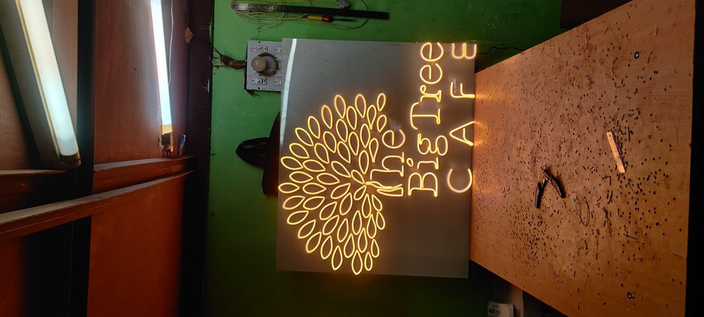 Graphics White Led Neon Sign, For Advertising, Shape: Rectangle