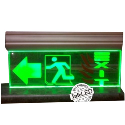 Infoled LED Exit Sign Board, Shape: Rectangle