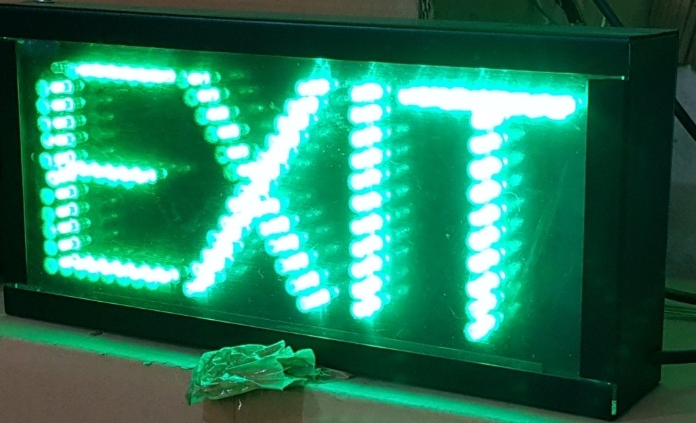 Red/ Green Metal Led Exit Sign, Input Voltage: 230v, Power Consumption: 2 Watt