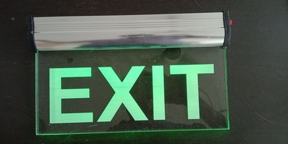 Graphics LED Exit Sign Board, Shape: Rectangle, Dimensions: 6 X 12 Inch