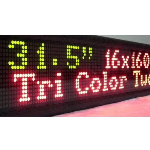 Wall Mounted Rectangle Running LED Display Board, Life Span: 100000 Hours