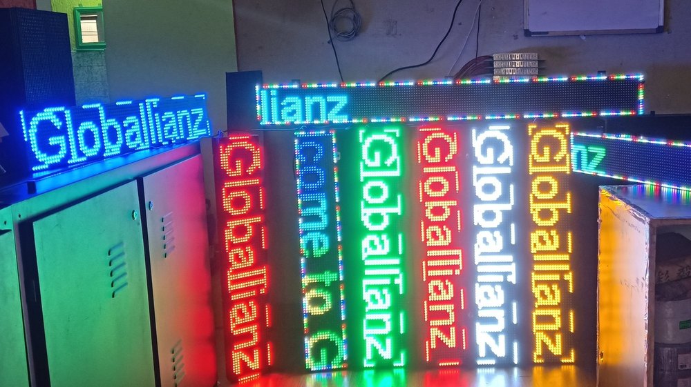 Metal Led Scrolling Moving Display Boards, For Advertising, Shape: Rectangle