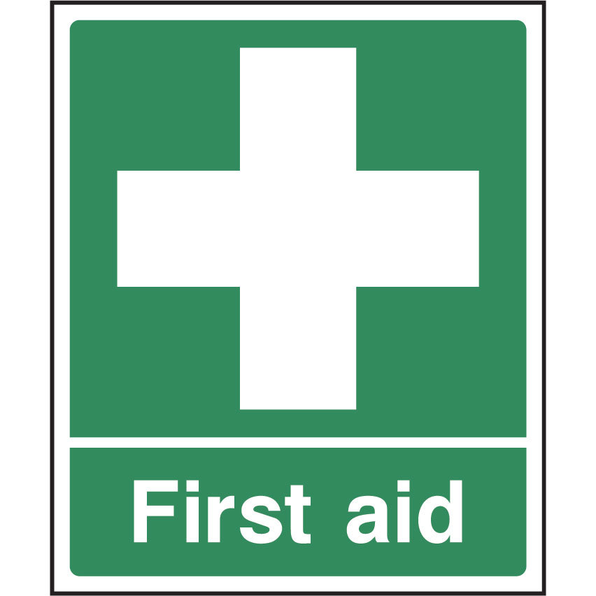 Green Acrylic First Aid Safety Signs, For Hospital, Shape: Rectangle