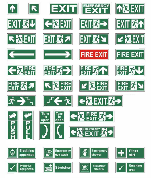 Green Direction & Safety Sign