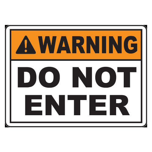 White And Black And Orange Warning Sign Board, 4-10 Mm