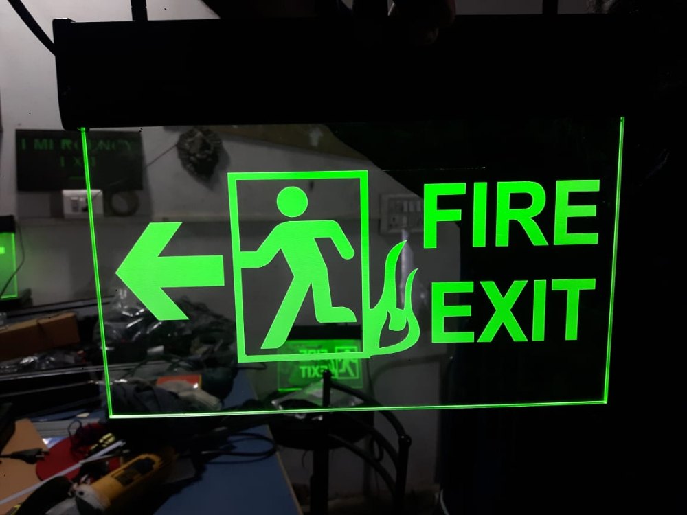 Fire Exit Signage With Battery Back-up