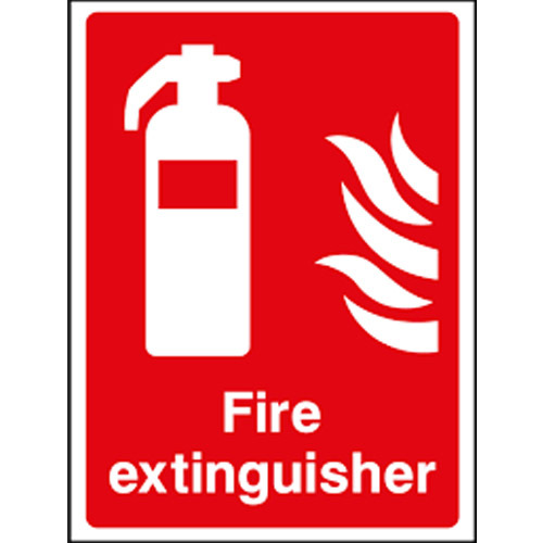 Red Fire Extinguisher Safety Signage